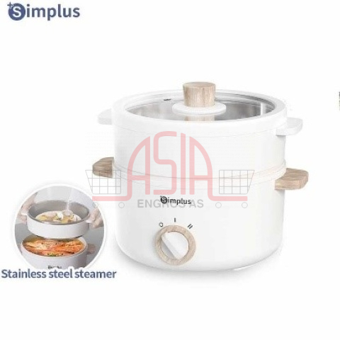 SIMPLUS Cooker w/ Steamer 1,5 L